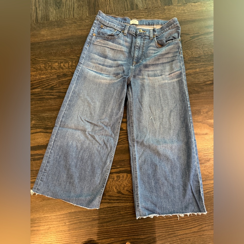 J Crew Rayner cropped wide leg Jeans